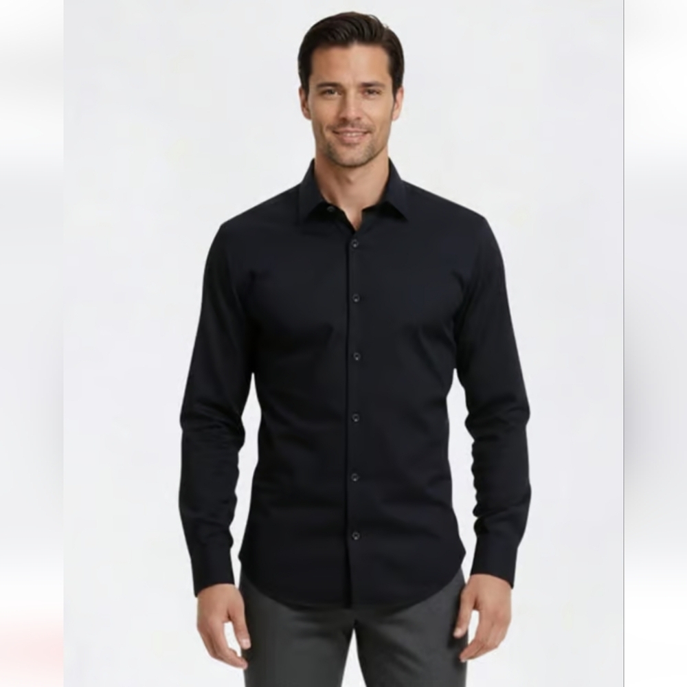NWT Bill Blass Men's Modern Fit .Traveler Shirt Size M
